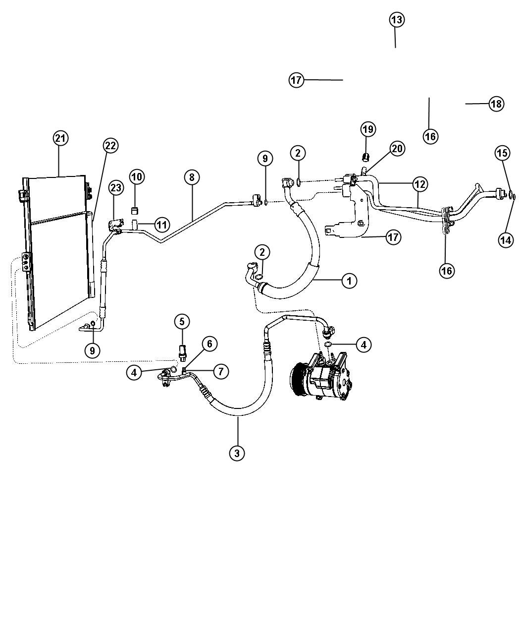 Diagram A/C Plumbing. for your Ram 1500  