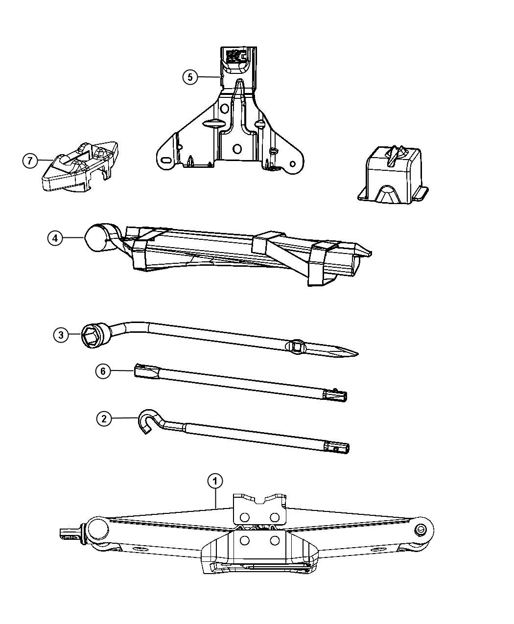 Diagram Jack Assembly And Tools. for your 1998 Jeep Grand Cherokee   