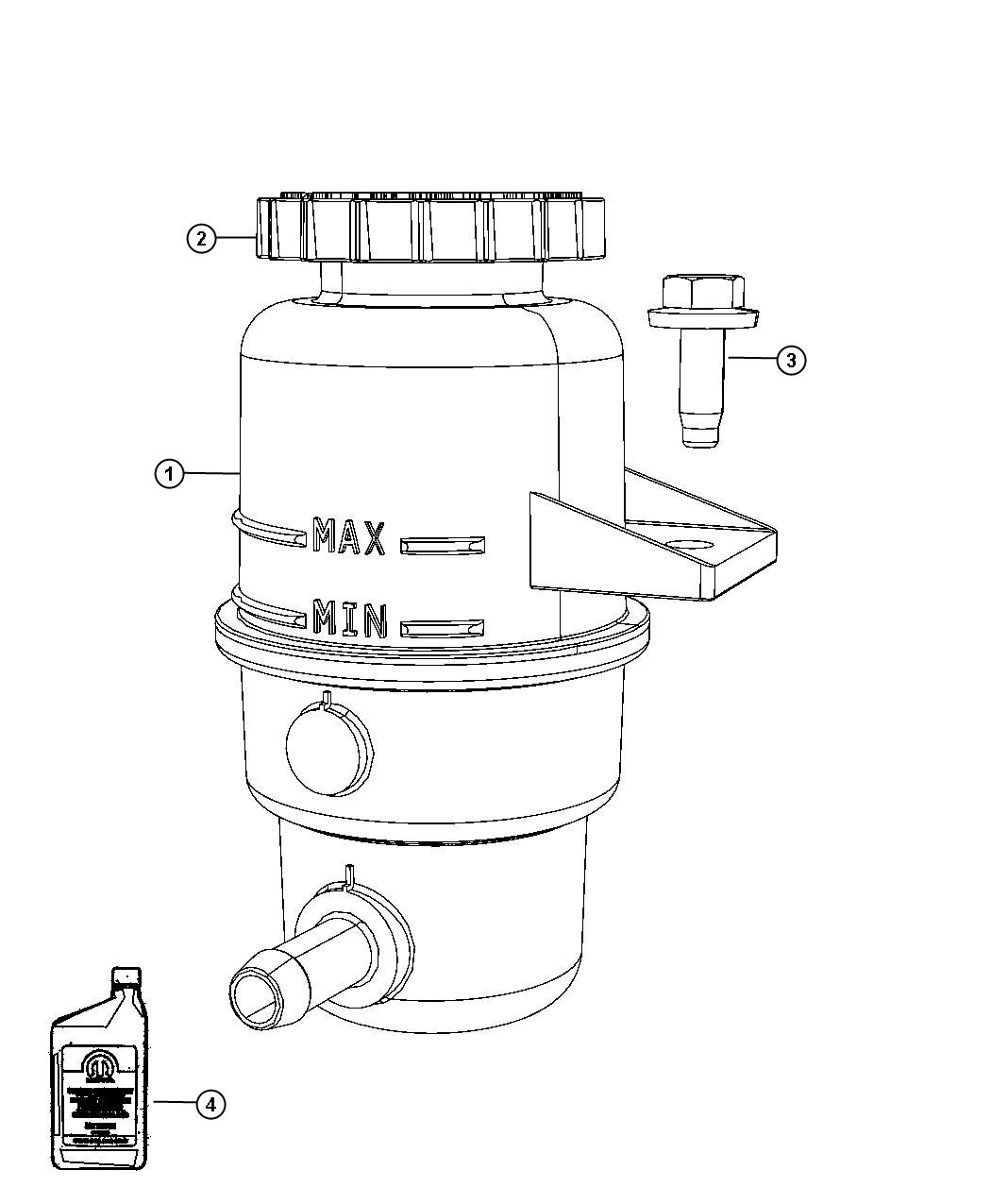 Power Steering Reservoir. Diagram