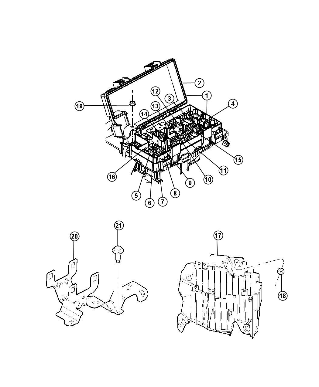 Diagram Power Distribution Center. for your 2002 Chrysler 300  M 