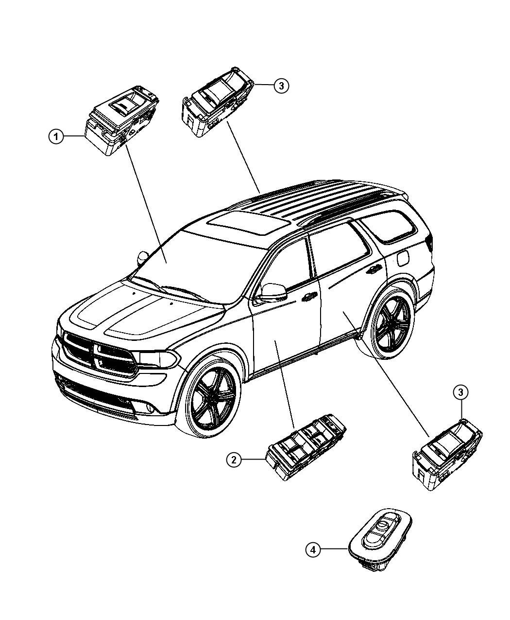Diagram Switches Doors and Liftgate. for your Dodge