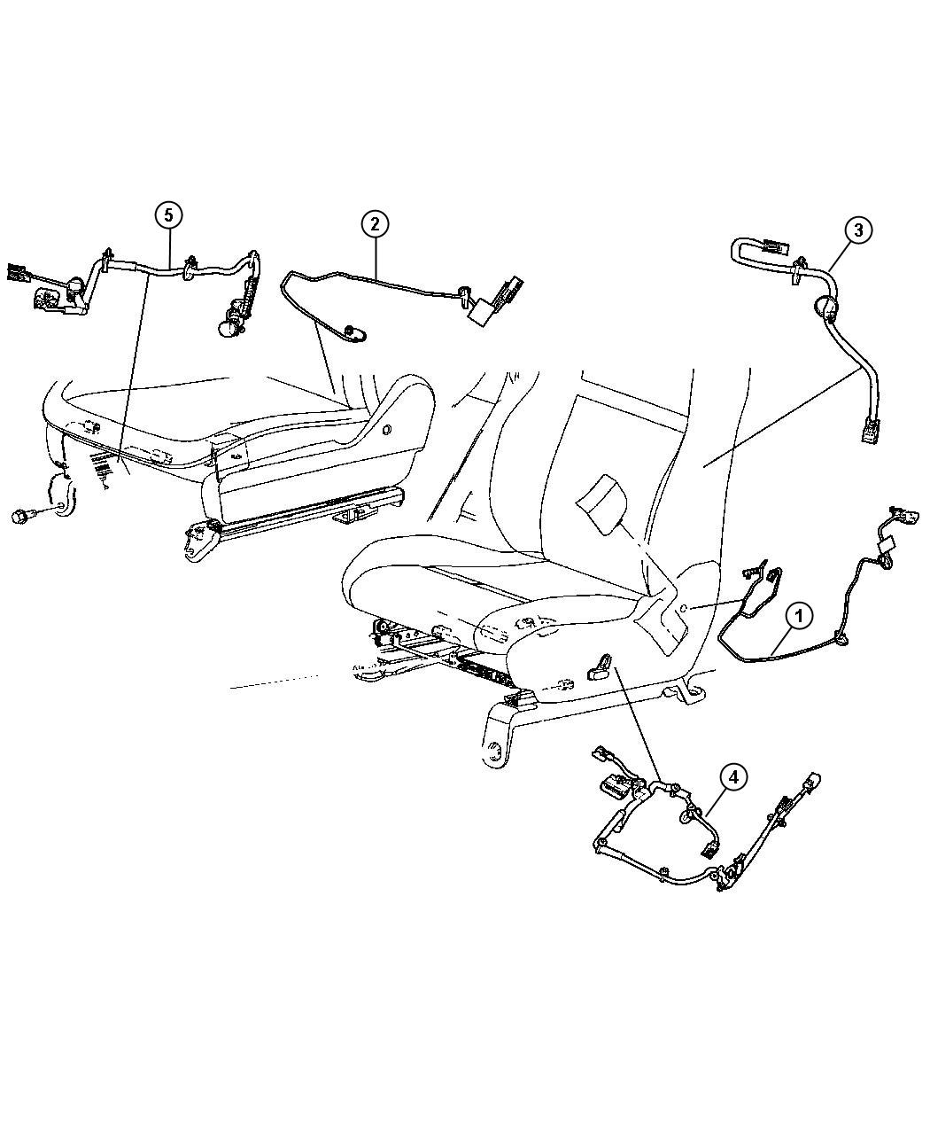 Diagram Wiring, Seats Front. for your Ram