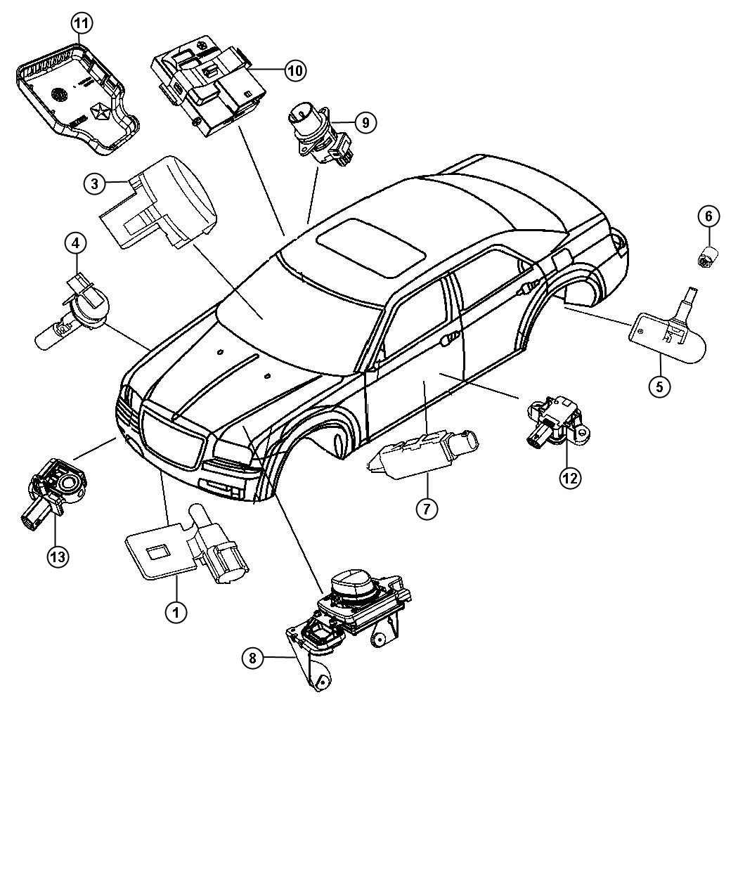 Diagram Sensors Body. for your 2020 Dodge Charger   