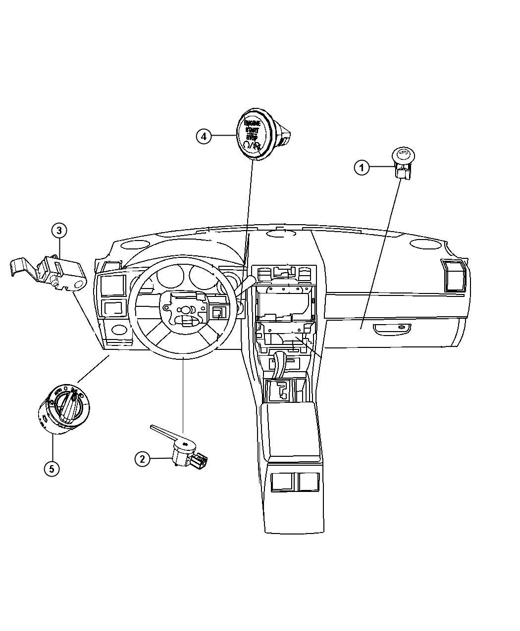 Diagram Switches Instrument Panel. for your 1999 Dodge Avenger   