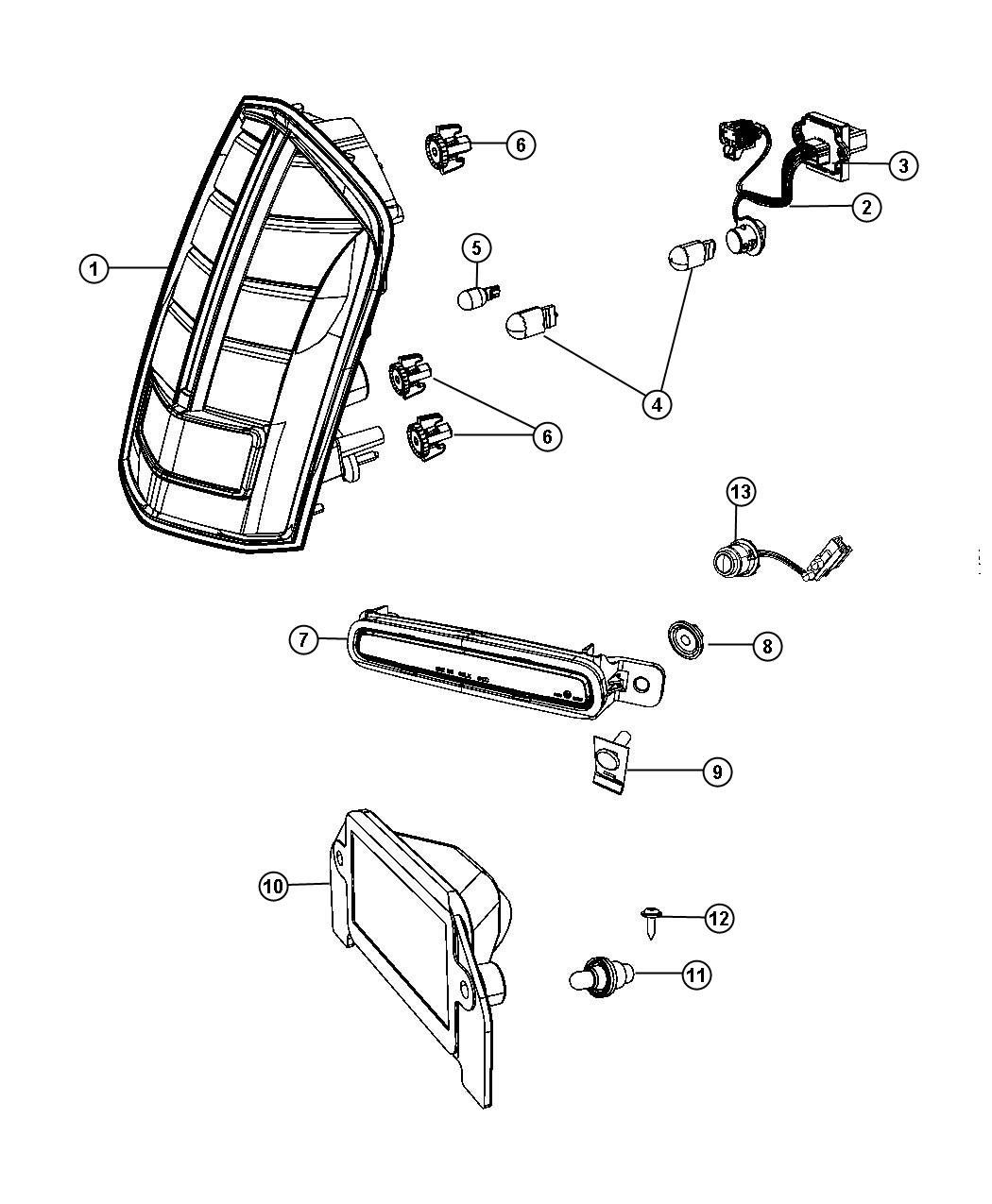 Diagram Lamps Rear. for your Chrysler