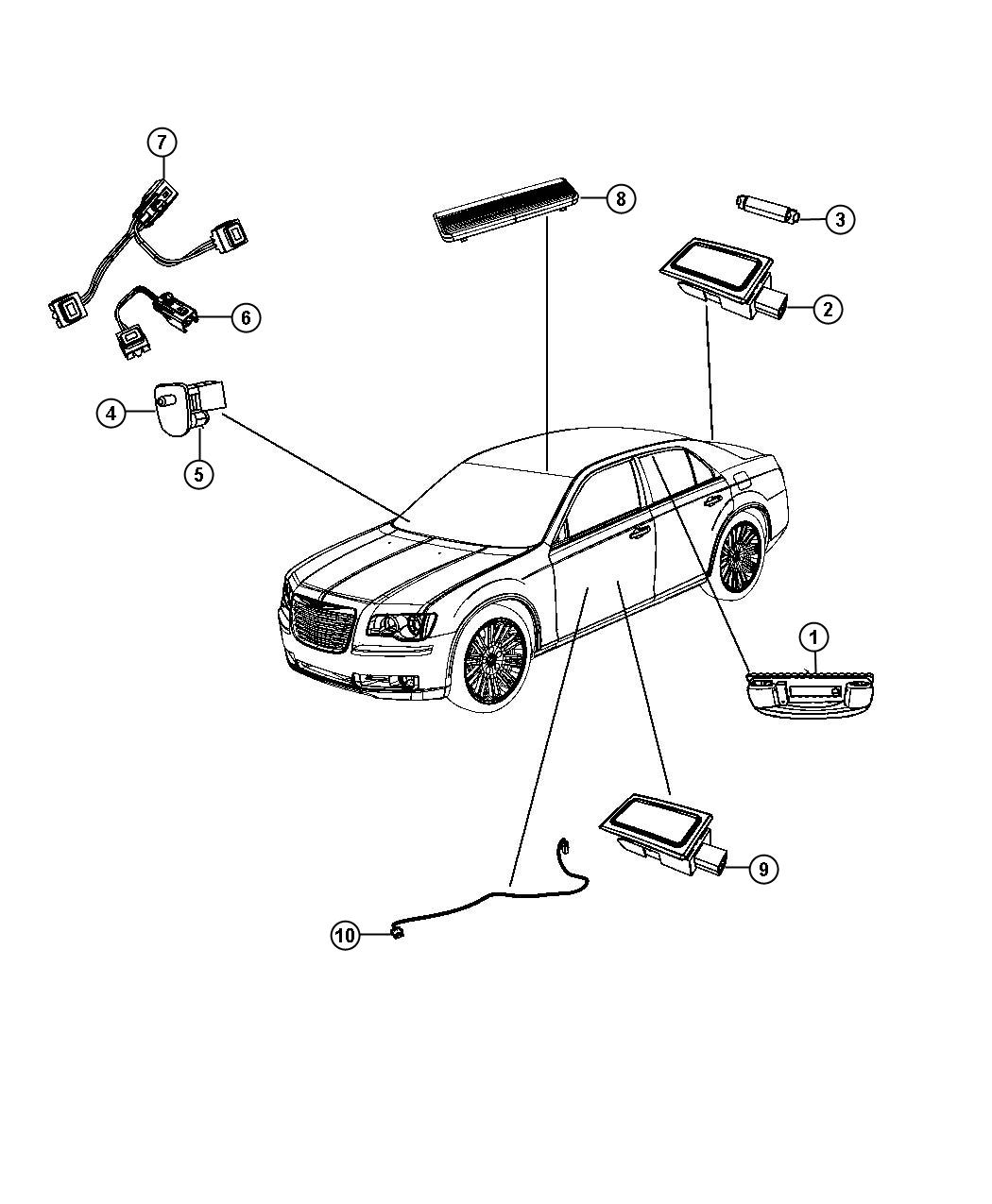 Diagram Lamps Interior. for your Chrysler 300  M