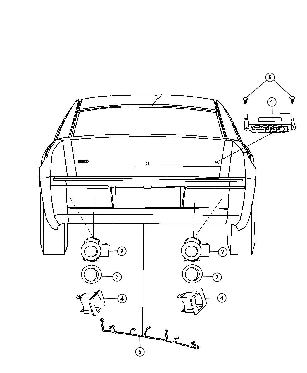 Diagram Park Assist Rear. for your 2004 Ram 1500   