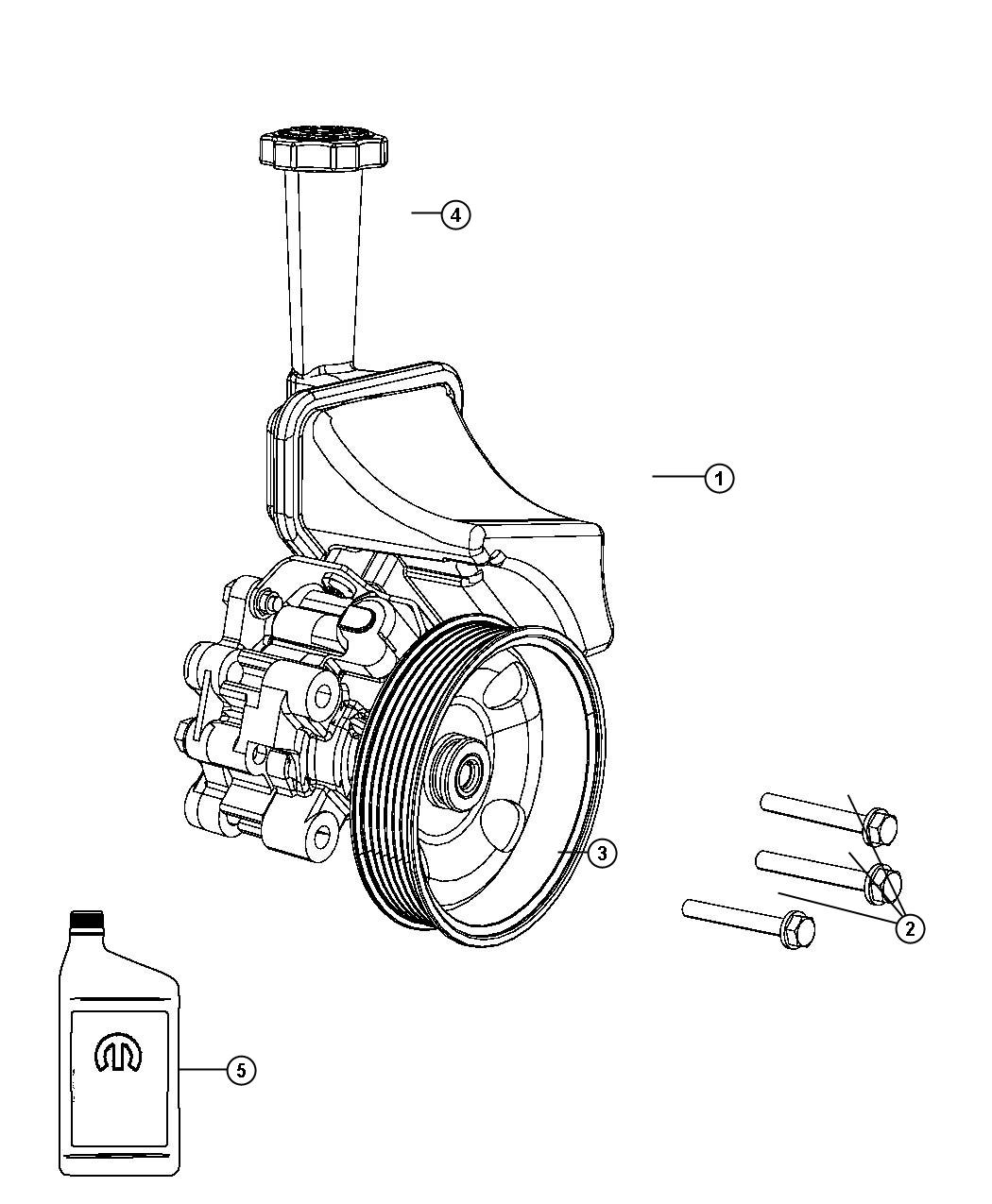 Diagram Power Steering Pump 6.4L [6.4L V8 SRT HEMI MDS Engine]. for your 2004 Dodge Ram 1500   