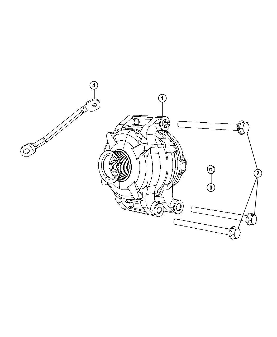 Generator/Alternator and Related Parts. Diagram