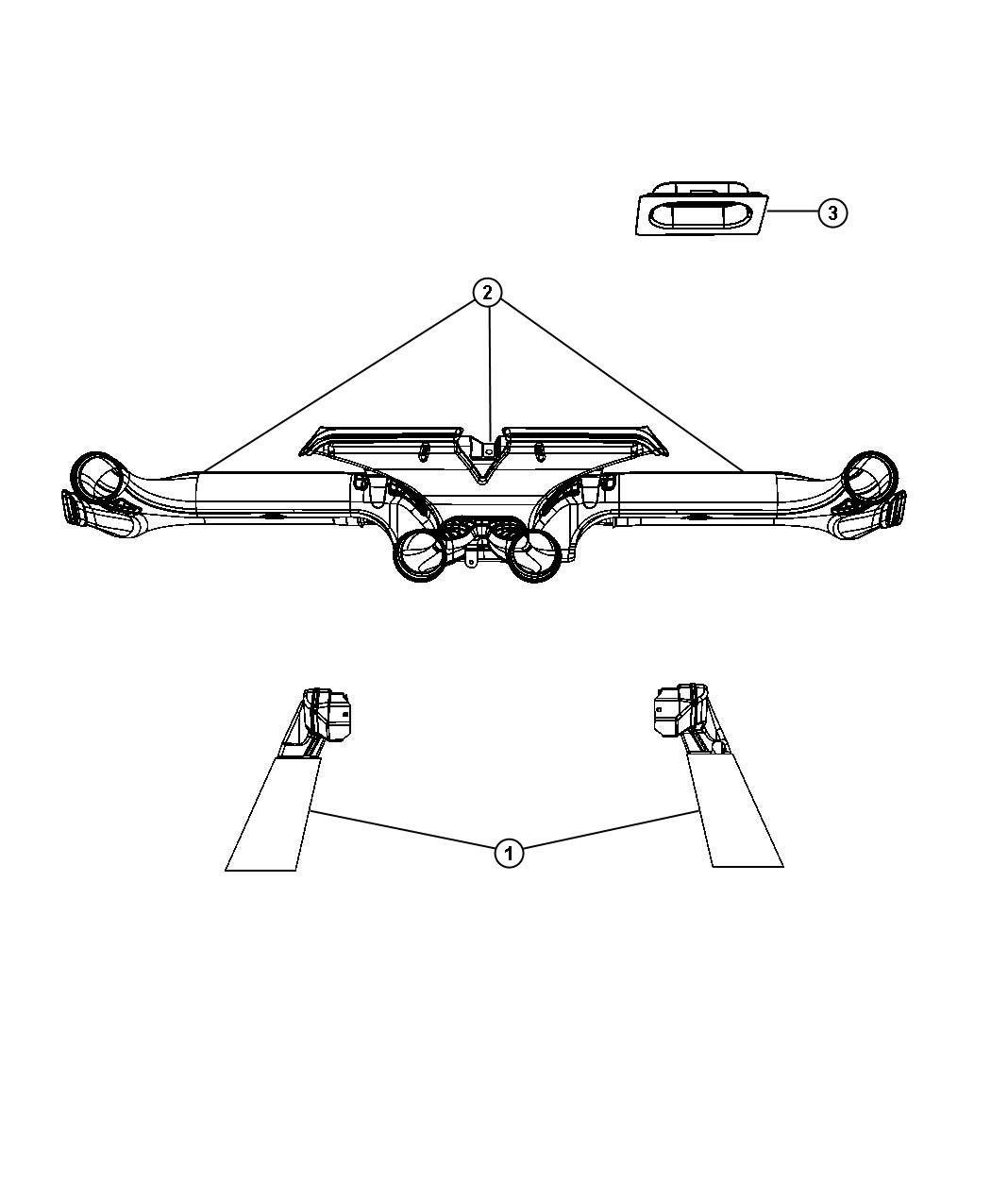 Diagram Ducts and Outlets Front. for your 2000 Chrysler 300  M 