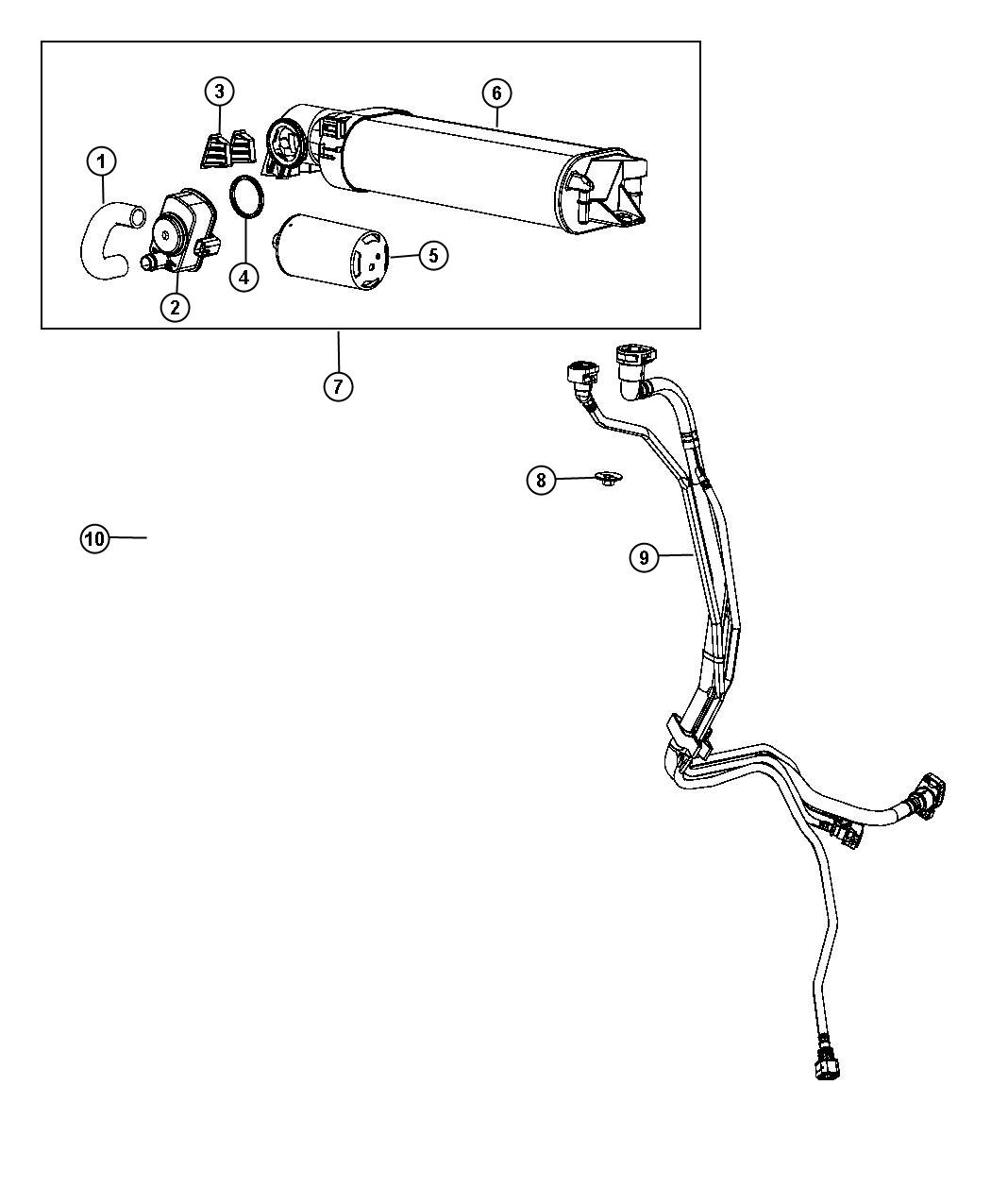 Diagram Vapor Canister and Leak Detection Pump. for your Dodge