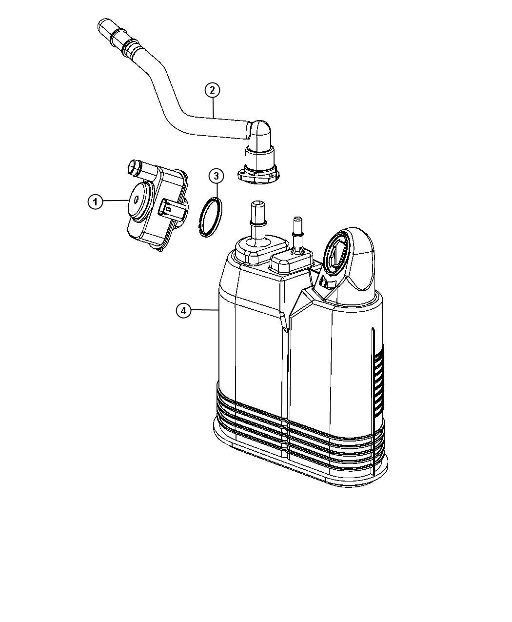 Diagram Vapor Canister and Leak Detection Pump. for your 1999 Chrysler 300  M 