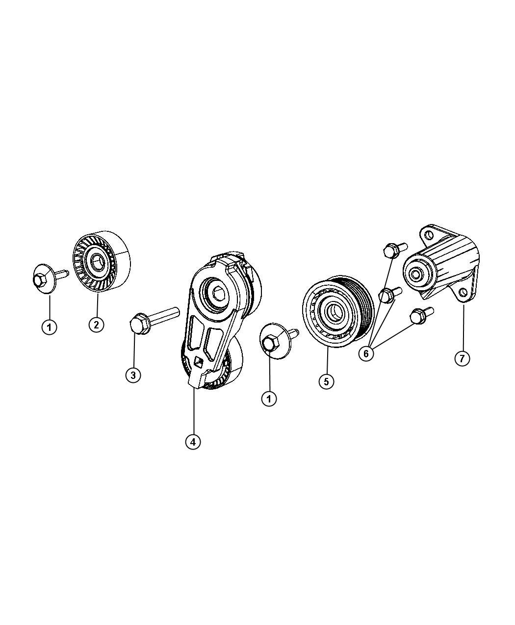 Diagram Pulleys and Related Parts. for your Dodge Charger  