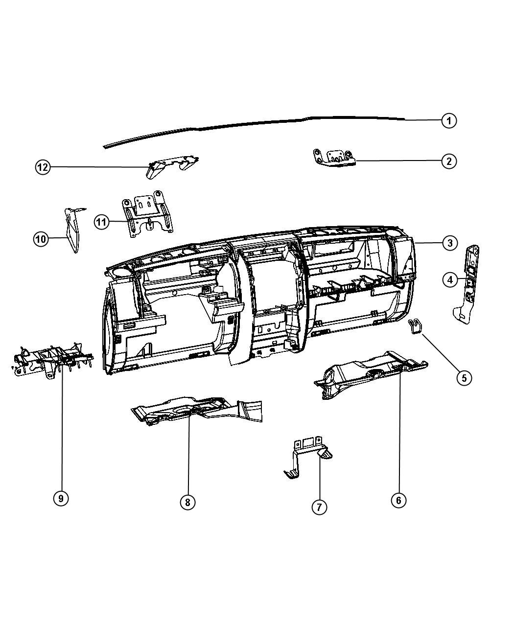 Instrument Panel and Structure. Diagram