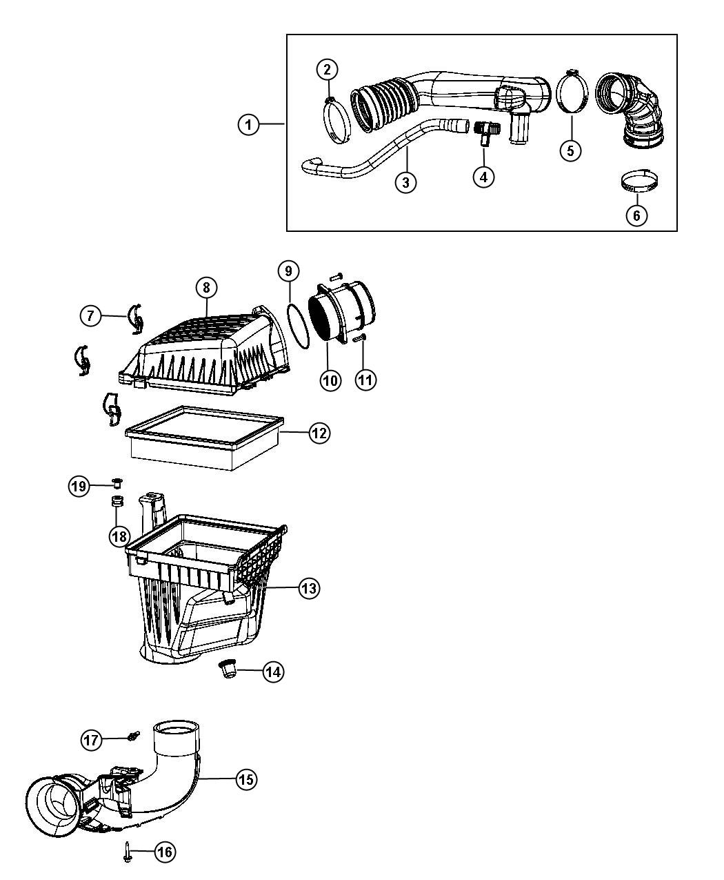 Diagram Air Cleaner. for your 2014 Chrysler 300   