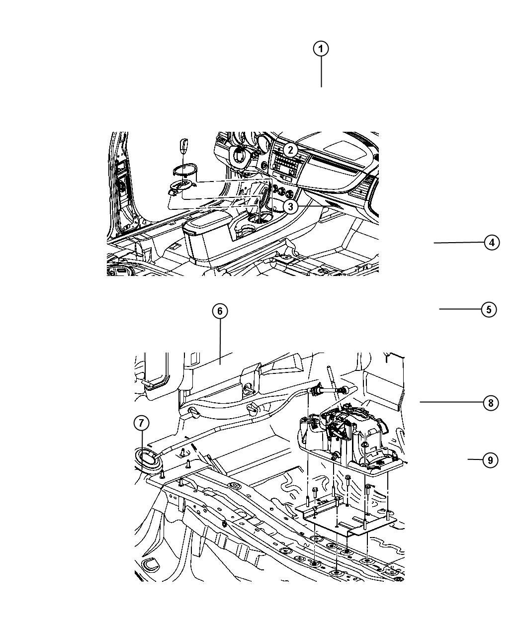 Gearshift Controls. Diagram