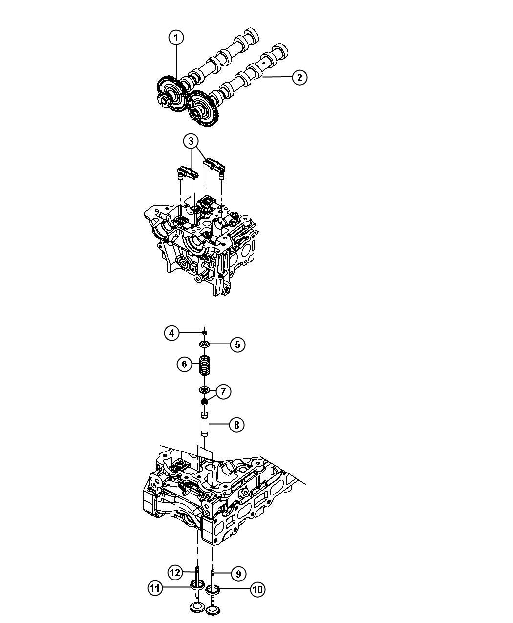 Diagram Camshafts And Valvetrain 3.0L Diesel [3.0L V6 Turbo Diesel Engine]. for your 2002 Chrysler 300  M 