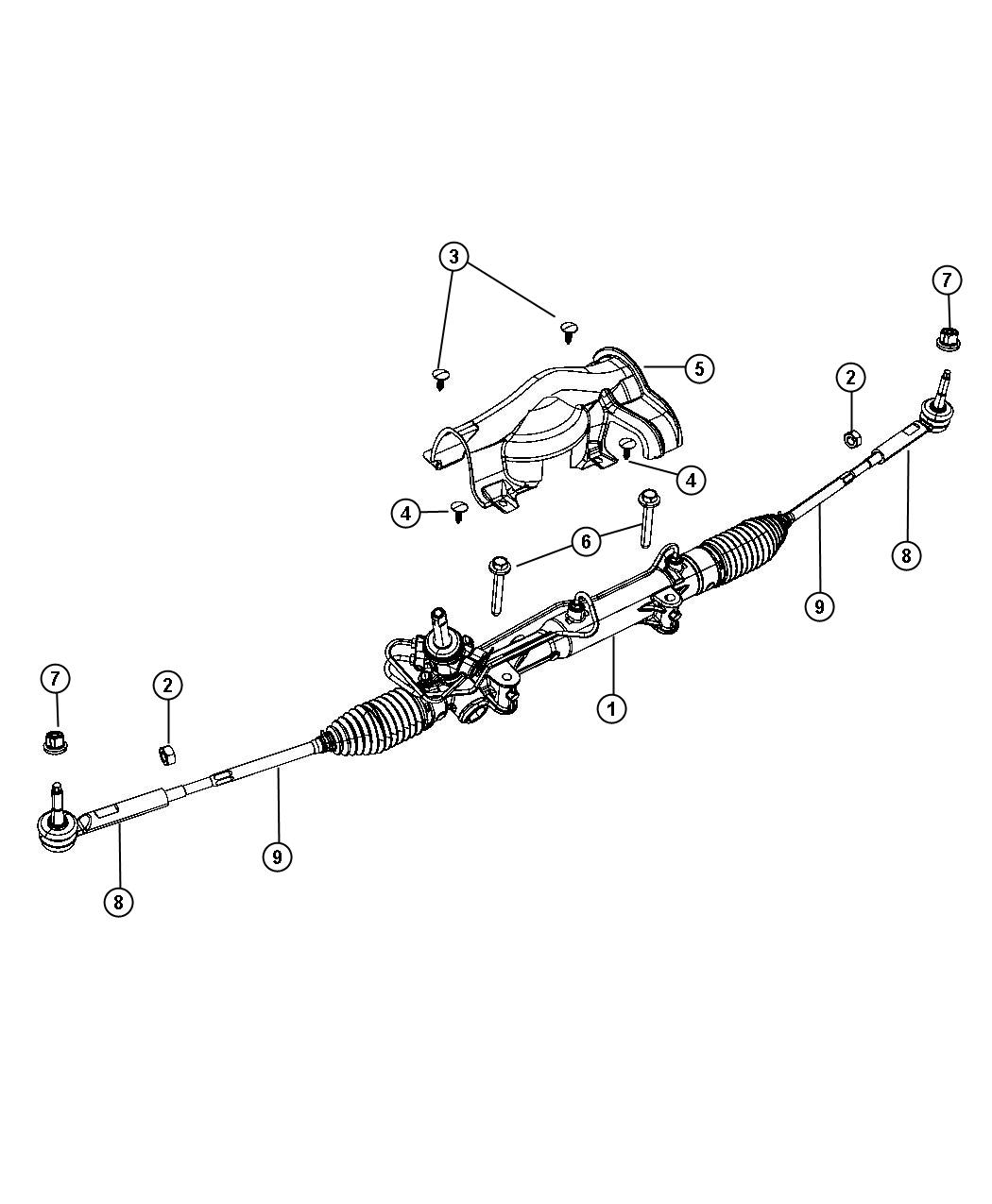 Diagram Gear Rack and Pinion. for your 1997 Dodge Grand Caravan   