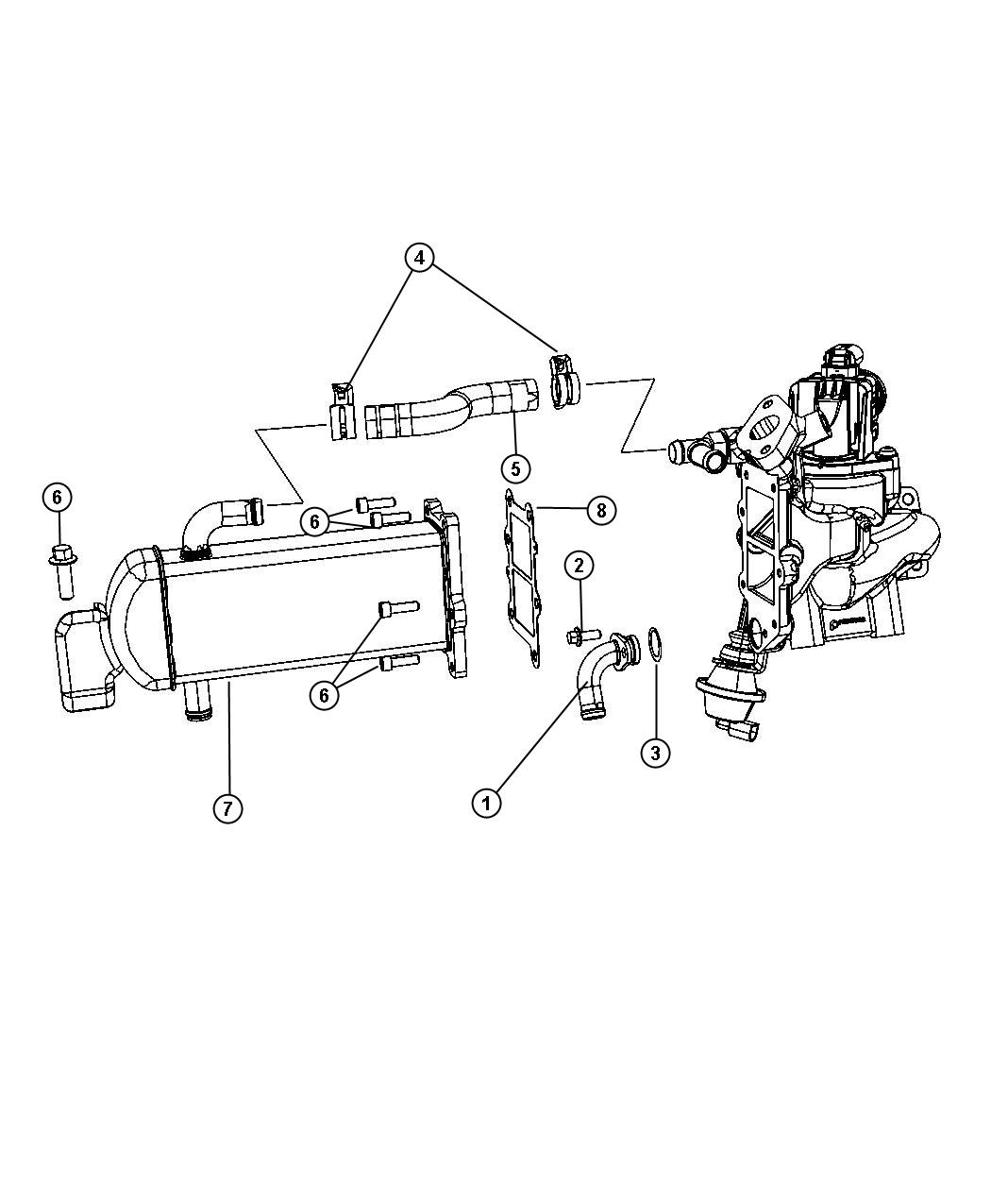 Diagram EGR Cooling System. for your 2019 Dodge Charger   