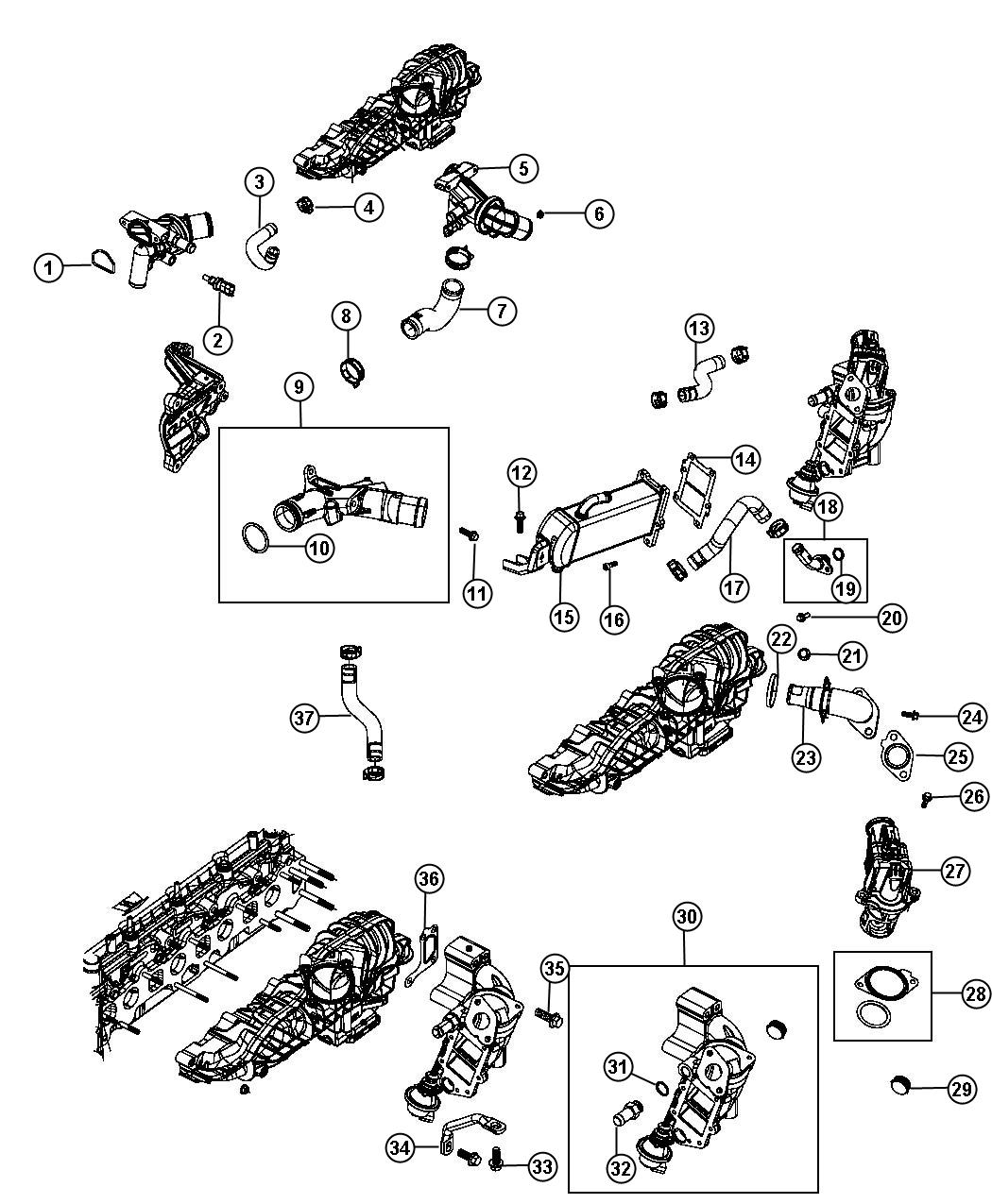 Diagram EGR System. for your 2019 Dodge Charger   