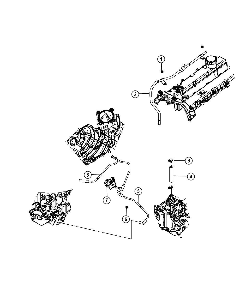 Diagram Vacuum Pump Vacuum Harness. for your 2008 Chrysler Crossfire   
