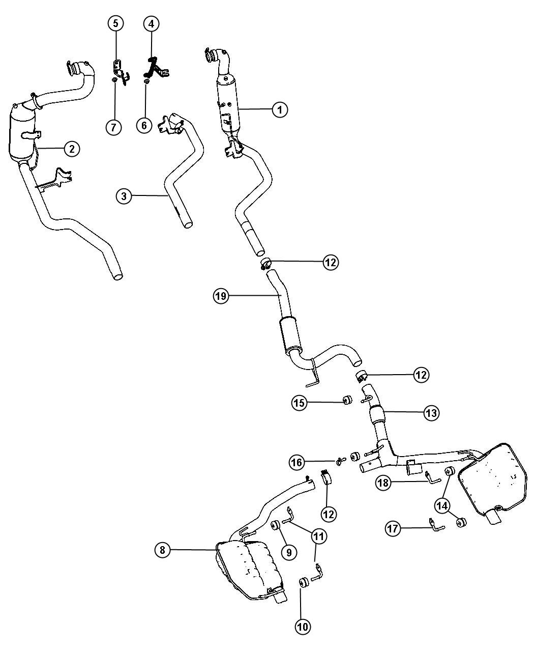 Diagram Exhaust System. for your Chrysler