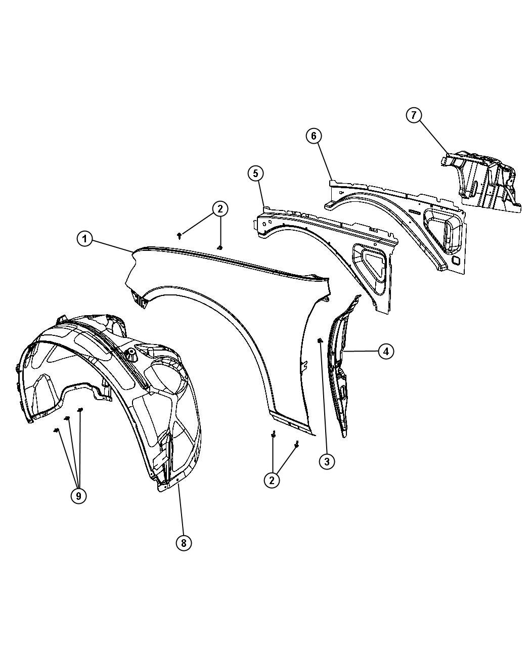 Front Fenders. Diagram