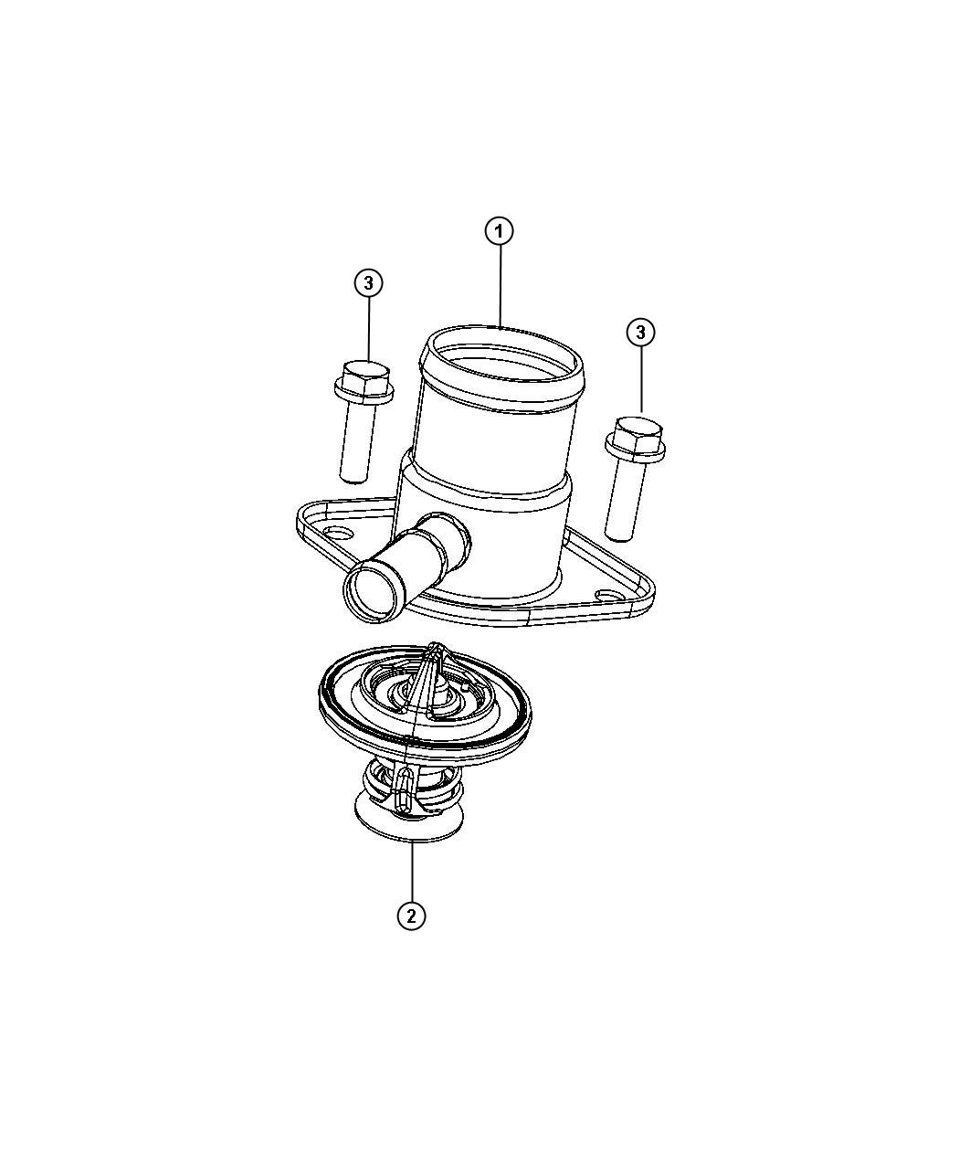 Diagram Thermostat and Related Part. for your Chrysler