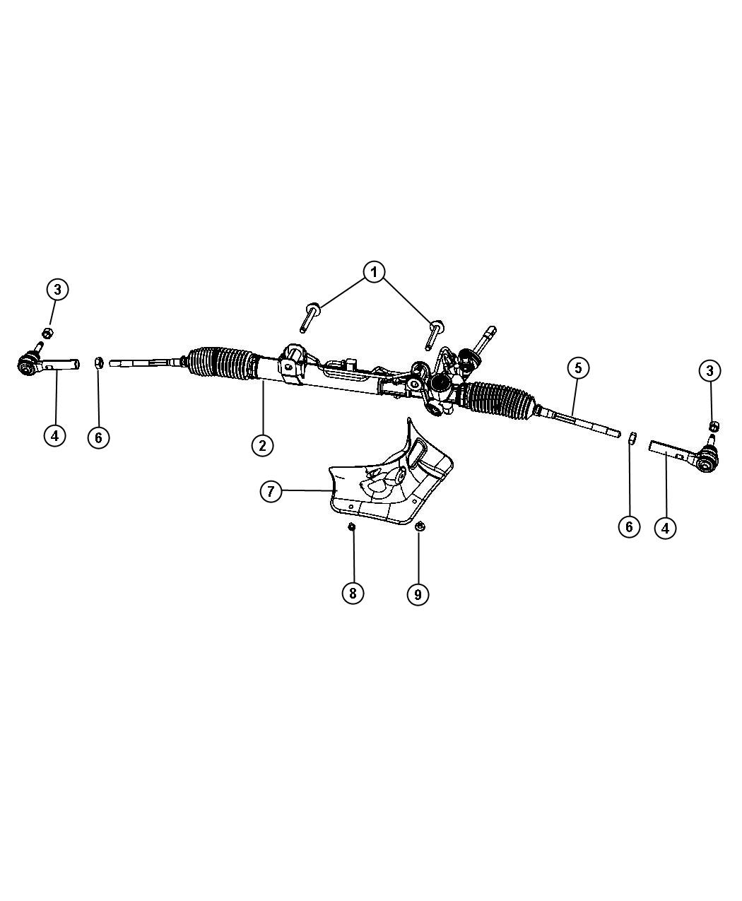 Diagram Gear Rack and Pinion. for your Jeep Grand Cherokee  