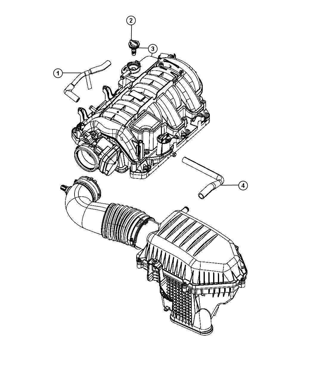 Diagram Crankcase Ventilation 5.7L [5.7L V8 HEMI MDS VVT Engine]. for your Chrysler