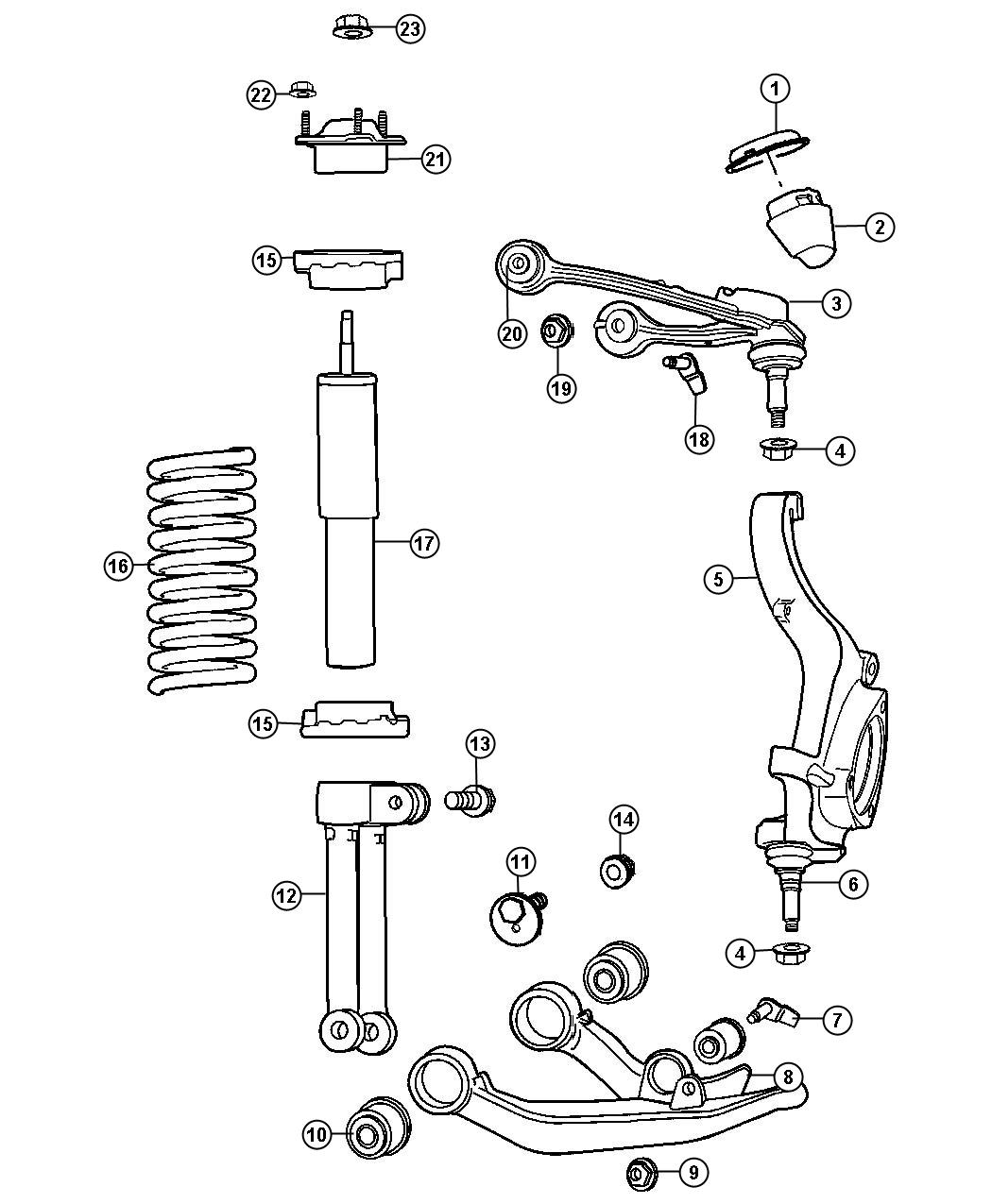 Diagram Suspension, Front. for your Jeep