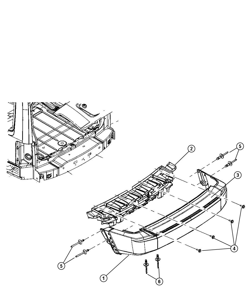 Diagram Fascia,Rear. for your Chrysler 300  M