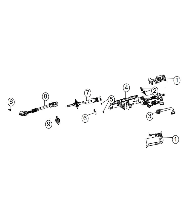 Diagram Steering Column. for your 2002 Jeep Wrangler   