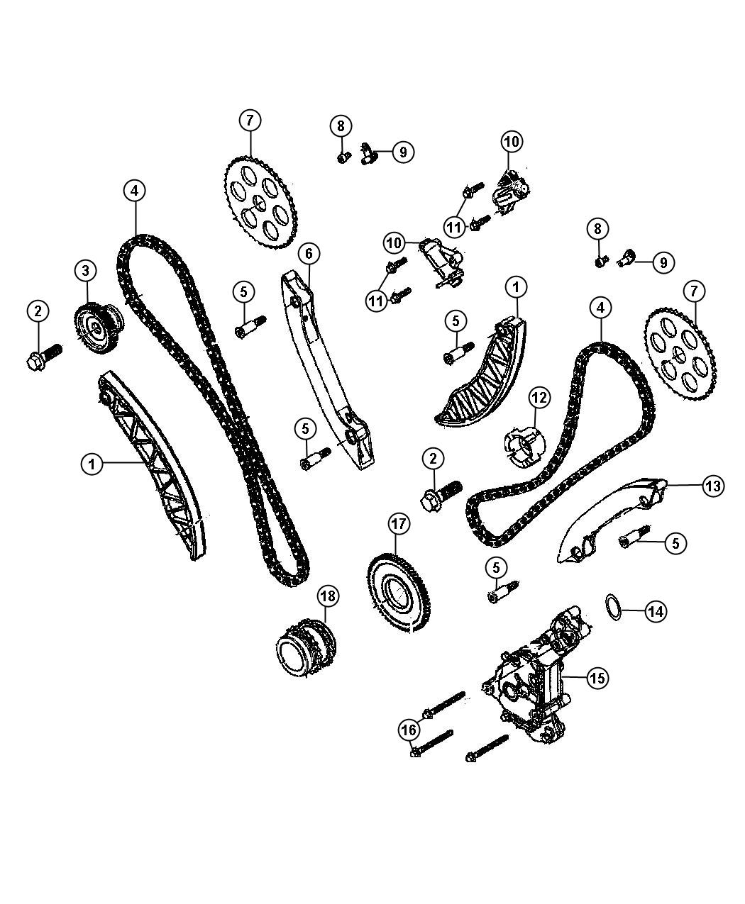 Diagram Timing System 3.0L Diesel [3.0L V6 Turbo Diesel Engine]. for your 2017 Jeep Grand Cherokee   