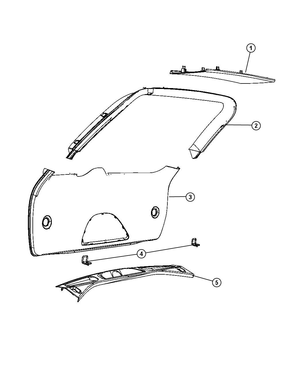 Liftgate Panels and Scuff Plate. Diagram