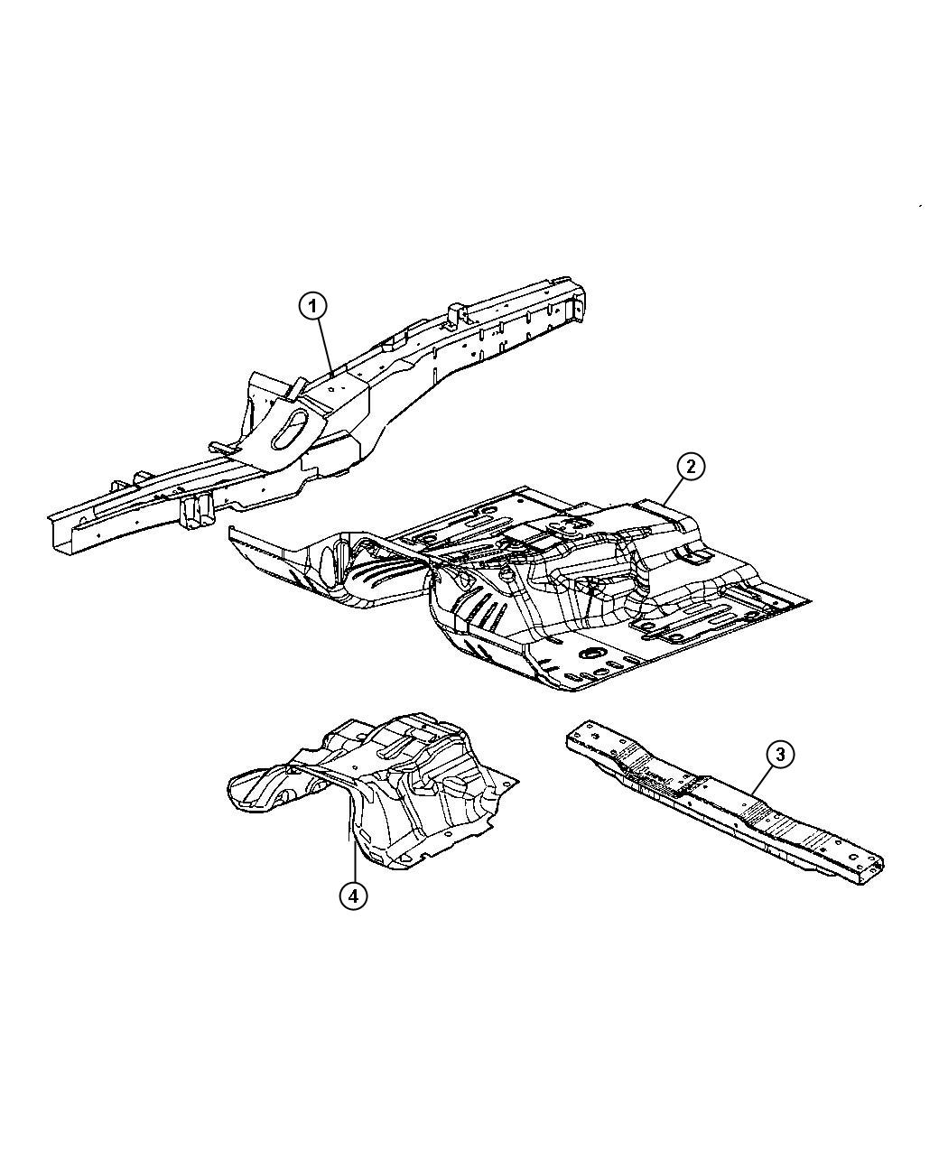 Diagram Front Floor Pan. for your Jeep