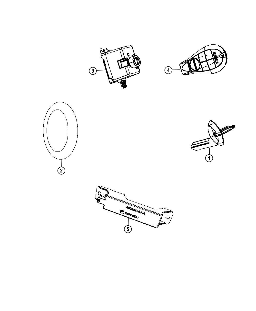 Diagram Receiver Modules, Keys and Key FOBS. for your 2002 Chrysler 300  M 