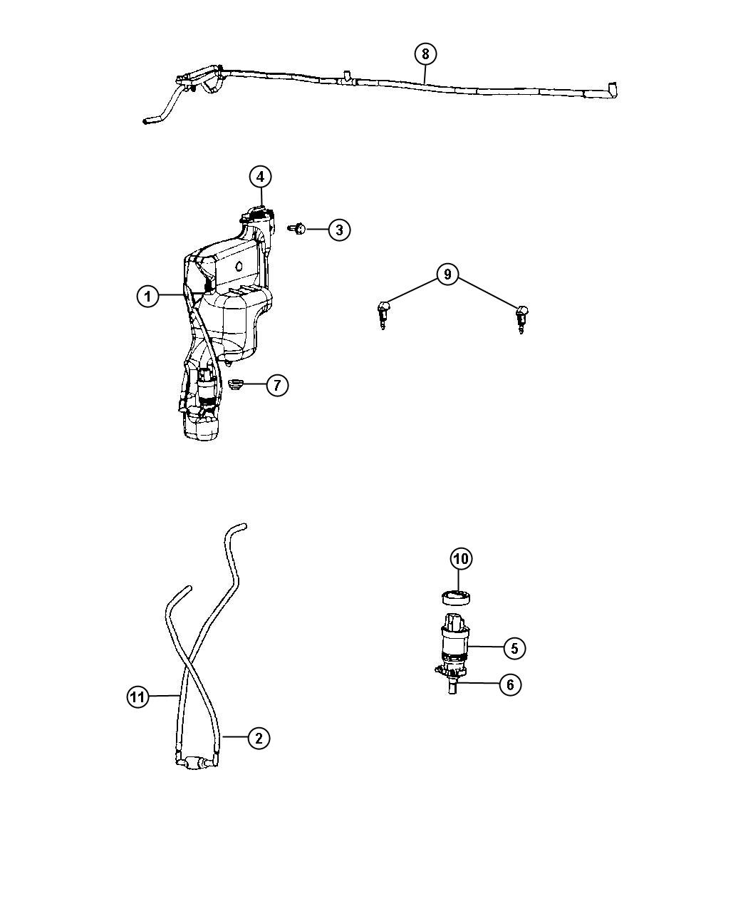 Diagram Front Washer System. for your 2023 Ram 5500   