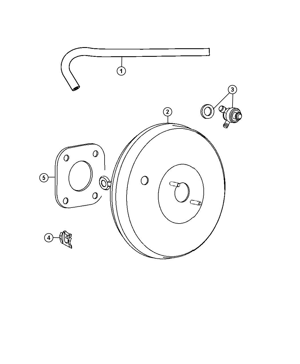 Diagram Booster, Vacuum Power Brake. for your Dodge