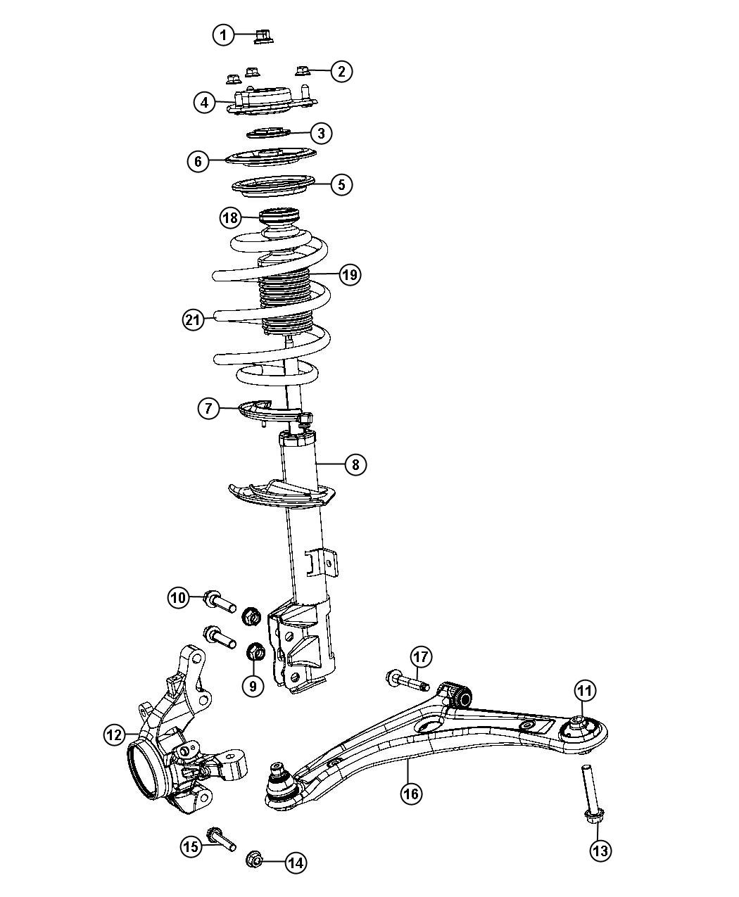 Diagram Suspension , Front. for your Jeep Patriot  