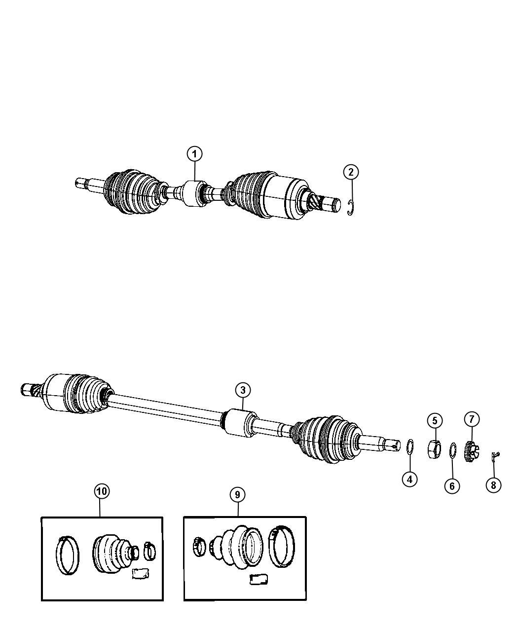 Diagram Shafts, Axle. for your Dodge