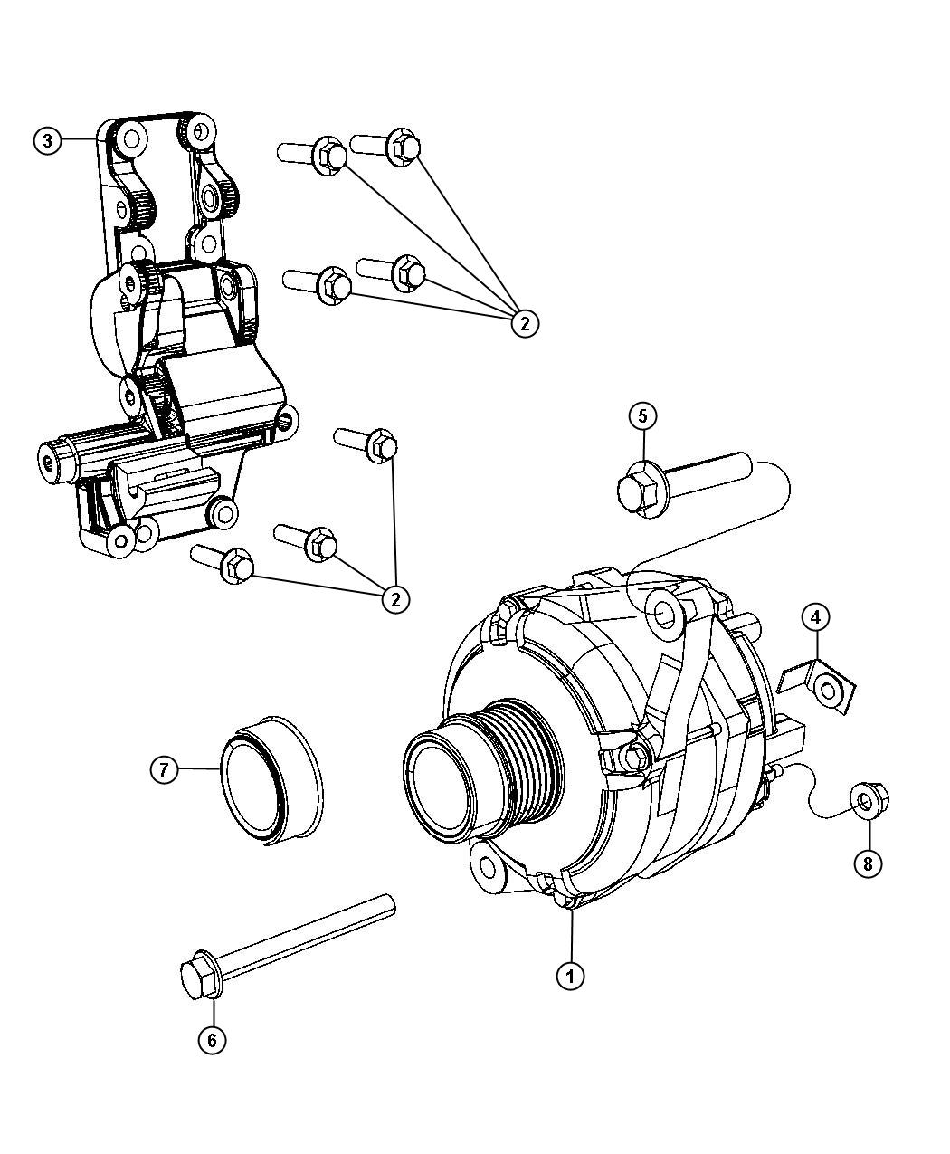 Diagram Generator/Alternator and Related Parts. for your 2004 Chrysler 300  M 