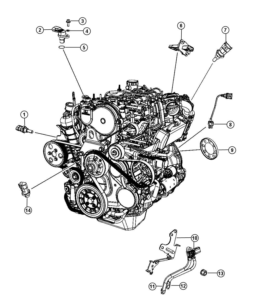 Diagram Engine Sensors. for your 2013 Ram 3500   