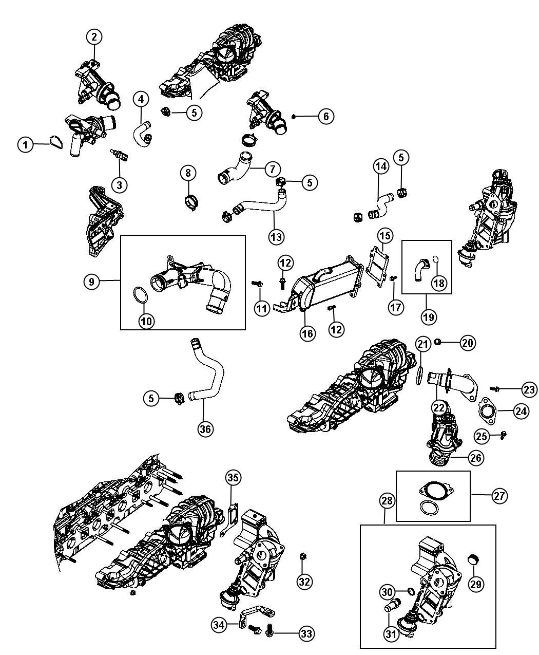 Diagram EGR System. for your 2021 Jeep Wrangler   