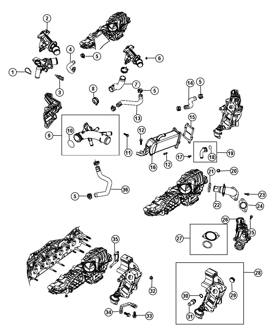 Diagram EGR System. for your 2019 Dodge Charger   