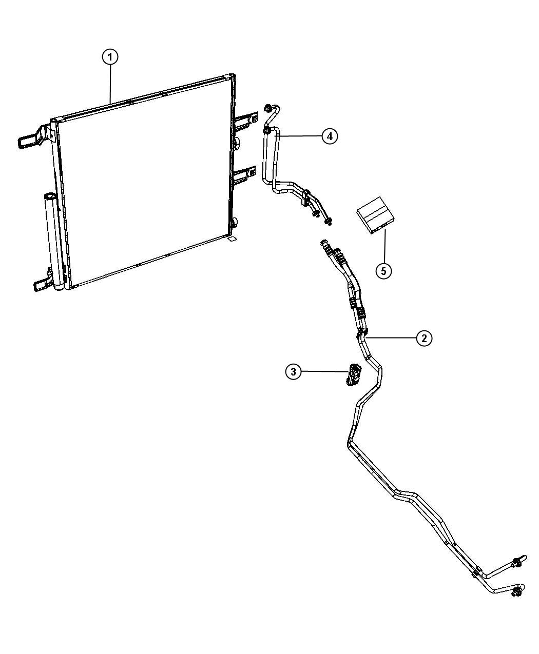 Diagram Transmission Oil Cooler and Lines. for your 1998 Dodge Ram 2500   