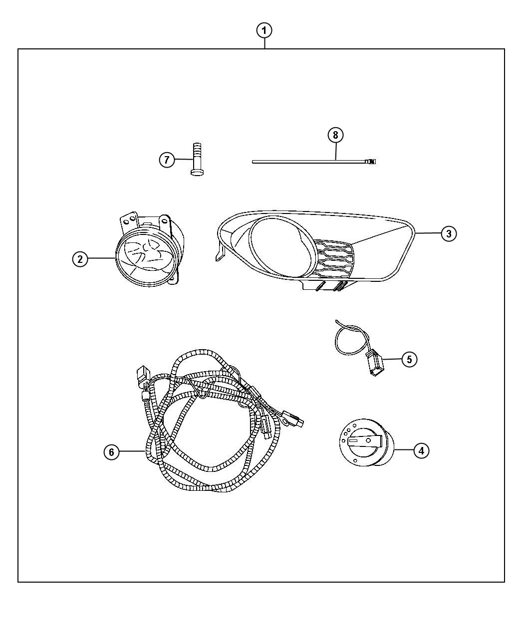 Diagram Light Kit, Fog. for your 2001 Chrysler 300  M 