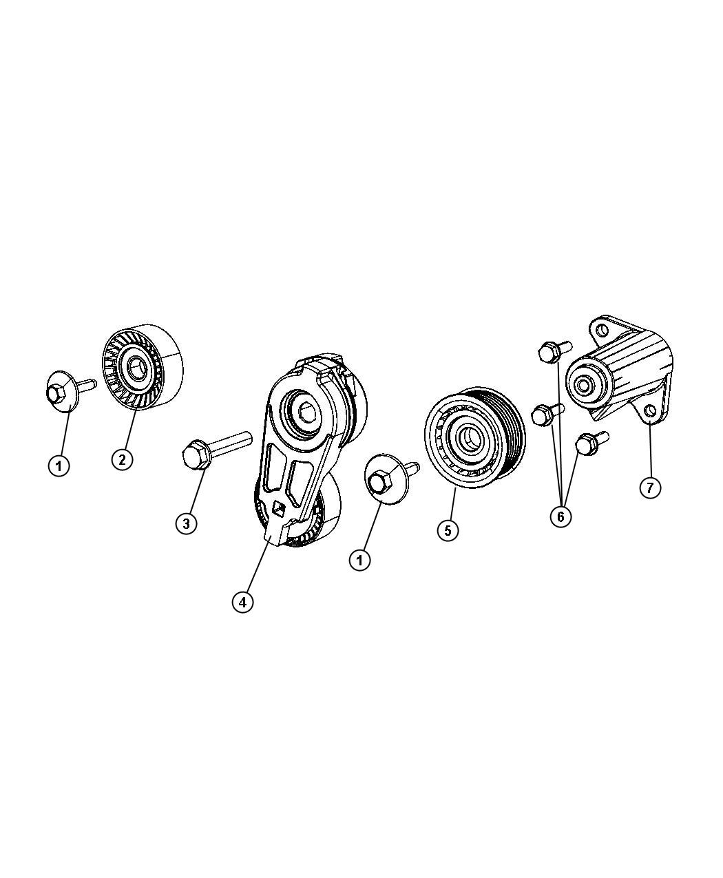 Diagram Pulleys and Related Items. for your Dodge Charger  