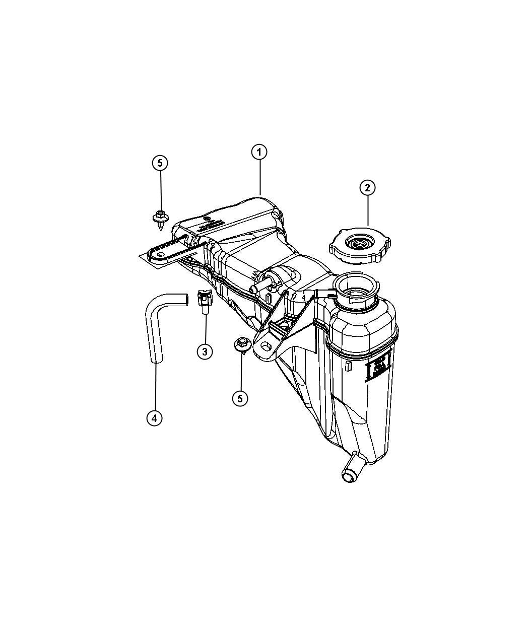 Diagram Coolant Recovery Bottle. for your 2012 Dodge Challenger 5.7L HEMI V8 M/T R/T 