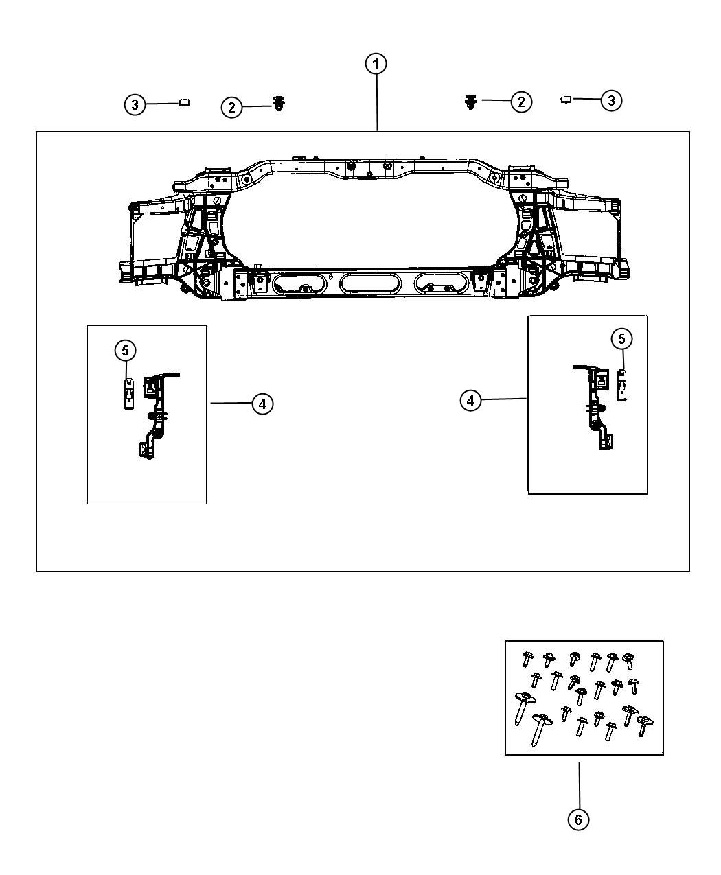 Diagram Radiator Support. for your Ram 3500  